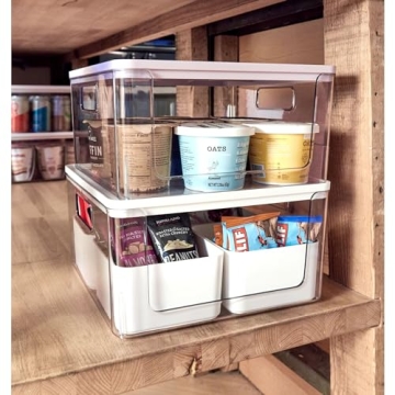 Stylish Recycled Plastic Kitchen Storage Bins Set