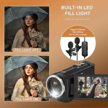LOENTIR QHD 2.7K Camcorder with 50MP & 16X Zoom