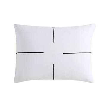 Vera Wang Queen Duvet Cover Set in White Cotton Sateen