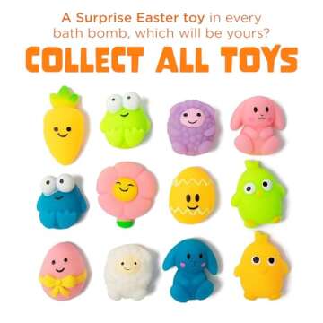 Delightful Easter Bath Bombs for Kids with Hidden Toys - Fun Fizzing Gift for Spring
