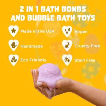 Easter Bath Bombs with Surprises - Kids' Fun Gift