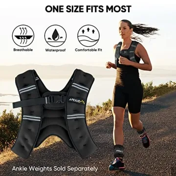 APEXUP Weighted Vest for All Fitness Levels Adjustable
