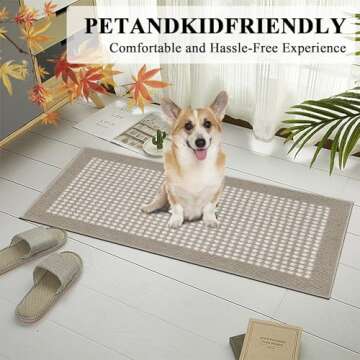 Kitchen Mat Set of 3 Non Slip Farmhouse Entrance Throw mats Washable Water Absorbent Kitchen Floor Rugs Minimalist Design Room Decor Laundry Bathroom Hallway Entryway