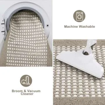 Kitchen Mat Set of 3 Non Slip Farmhouse Entrance Throw mats Washable Water Absorbent Kitchen Floor Rugs Minimalist Design Room Decor Laundry Bathroom Hallway Entryway