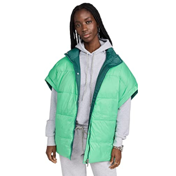 UGG Women's Sydnee Reversible Puffer Vest Coat - Versatile Comfort and Style in Sea Floor/Spring Gre...