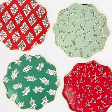 Elegant Meri Meri Block Print Dinner Plates Pack of 8