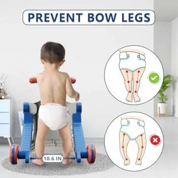 HYES 5 in 1 Baby Push Walker for Baby Boy, Activity Center Learning to Walk, Sit to Stand, Early Learning Push Toys for Infant 12 Months, Walking Toys Gift for Toddler Boys, Blue