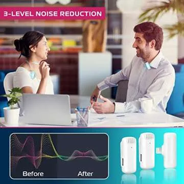 ULANZI J12 Wireless Lavalier Microphone for iPhone iPad White, 2-in-1 Plug-Play Mic with Charging Case for Phone Video Recording Interview Youtubers Vloggers, 65ft Transmission Range