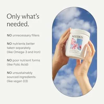 Needed. Vanilla Multivitamin Powder with Choline for Prenatal, Pregnancy, Breastfeeding, Postpartum | Expertly-Formulated & Third-Party Tested | 30-Day Supply