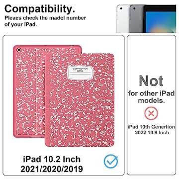 Supveco Case for iPad 9th/8th/7th Generation 10.2 inch (2021/2020/2019 Model) with Pencil Holder, Pr...