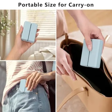 FYY 7-Compartment Portable Pill Organizer with Magnetic Closure