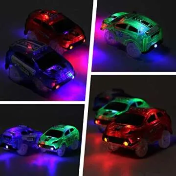 LED Light-Up Track Cars for Kids - Safe & Fun Racing