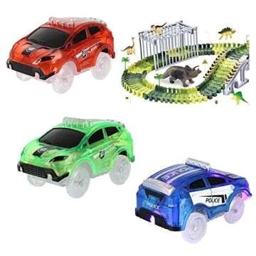 LED Light-Up Track Cars for Kids - Safe & Fun Racing