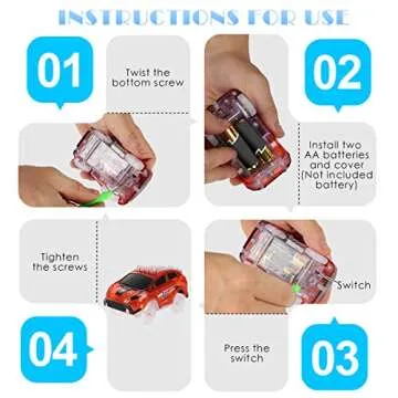 LED Light-Up Track Cars for Kids - Safe & Fun Racing