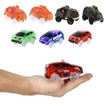 LED Light-Up Track Cars for Kids - Safe & Fun Racing