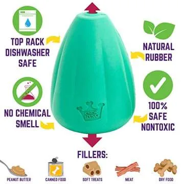 Chew King Premium Treat Dog Toy, XL, Extremely Durable Natural Rubber Toy, Pack of 2, All Breed Sizes