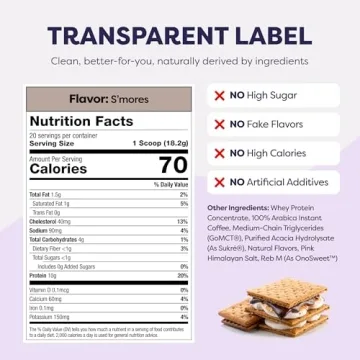 Javvy S’Mores Protein Iced Coffee - Premium Whey Protein & Instant Iced Coffees - 100% Natural Col...