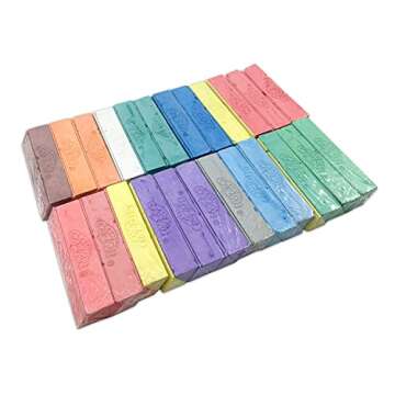 Cra-Z-Art 48 Piece Washable Triangle Sidewalk Chalk Set - 48 Jumbo Colors for Fun