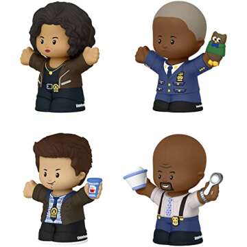 Little People Collector Brooklyn Nine-Nine TV Series Special Edition Set for Adults & Fans, 4 Figures in Display Package