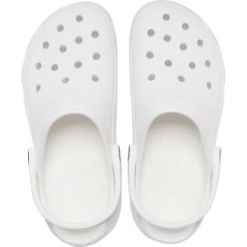Crocs Women's Classic Platform Clog, White, 6