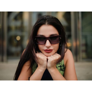 VANLINKER Trendy Rectangle Sunglasses UV400 Stylish Protection