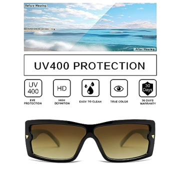 VANLINKER Trendy Rectangle Sunglasses UV400 Stylish Protection