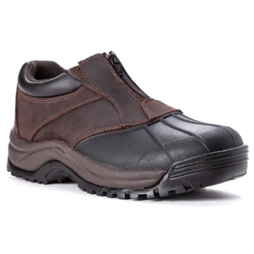 Propet Men's Blizzard Ankle Zip Winter Boots, Durable & Waterproof