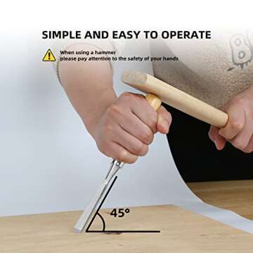 16PCS Wood Chisel Sets Woodworking, Professional Wood Carving Tools with Wood Knives, Carving Tools, Sharpening Stone, Mallet, Storage Bag for Beginner