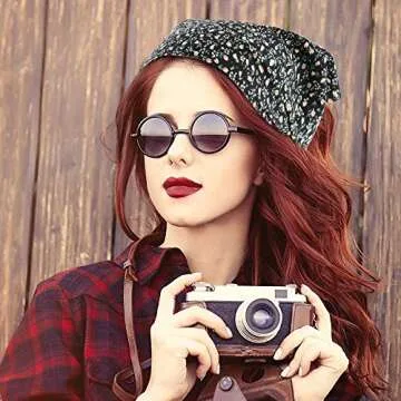 TOBATOBA Floral Hair Scarf Headband 5 Pcs Hair Bandanas Chiffon Boho Headbands for Women Elastic Hea...