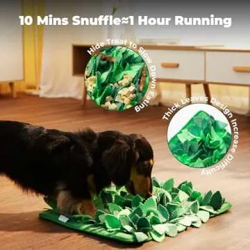 Puzzle Feeder Snuffle Mat for Dogs and Cats,Interactive Dog Toys to Keep Them Busy, Enrichment Toys for Dogs to Slow Eating, Dog Puzzles for All Dogs, Machine Washable Dog Feeding Mat, green
