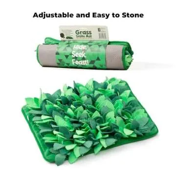 Puzzle Feeder Snuffle Mat for Dogs and Cats,Interactive Dog Toys to Keep Them Busy, Enrichment Toys for Dogs to Slow Eating, Dog Puzzles for All Dogs, Machine Washable Dog Feeding Mat, green