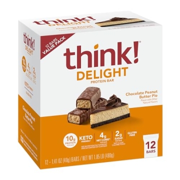 think! Delight Protein Bars Chocolate Peanut Butter 12 Count