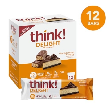 think! Delight Protein Bars Chocolate Peanut Butter 12 Count
