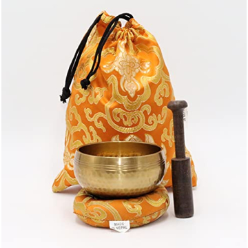 SANSKAR NEPAL Tibetan Hand Hammered Singing Bowl - 3.5 Inch - For Meditation, Yoga, Sound Therapy, S...