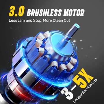 Mini Chainsaw Cordless 6 Inch, 32FT/S Fast Powerful Cutting, Brushless Electric Handheld Chain Saw with 3.0Ah Battery Powered, Auto Oiler, Lightweight, Sharp for Tree Trimming Pruning(Upgrade Version)