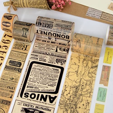 WAPETASHI Vintage Washi Tape Set - 157ft of Decorative Tape
