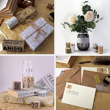 WAPETASHI Vintage Washi Tape Set - 157ft of Decorative Tape