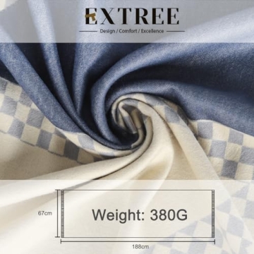 EXTREE Scarfs for Women Pashmina Silky Shawl Wrap for Evening Dressing Blanket Open Front Poncho Cape