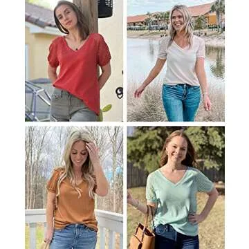 Stylish MEROKEETY Summer Lace V Neck Top for Women