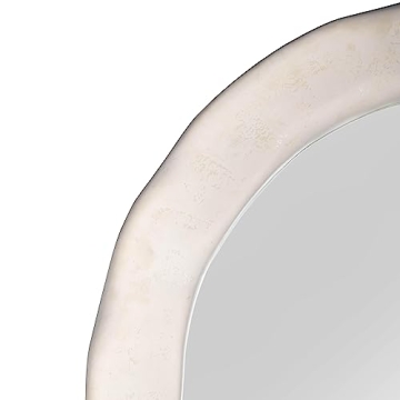 Tov Furniture Kaia Cream Textured Floor Mirror Elegance