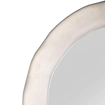 Tov Furniture Kaia Cream Textured Floor Mirror Elegance