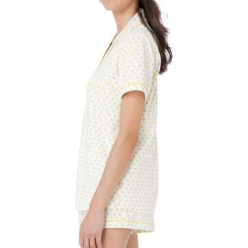 Zelbuck Trendy Button Down Pajamas Set for Women