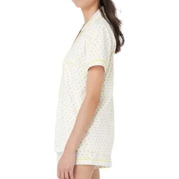 Zelbuck Trendy Button Down Pajamas Set for Women