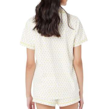 Zelbuck Trendy Button Down Pajamas Set for Women