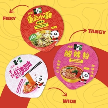 NPG Instant Ramen Noodle Pack with 3 Flavors, Non-Fried
