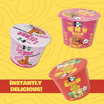 NPG Instant Ramen Noodle Pack with 3 Flavors, Non-Fried