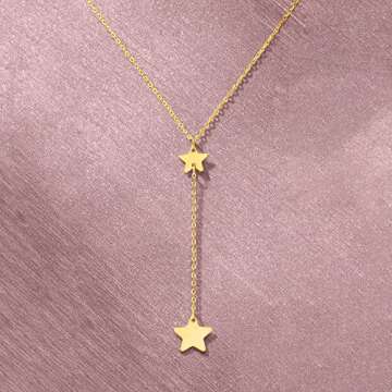 RS Pure by Ross-Simons Italian 14kt Yellow Gold Star Y-Necklace. 18 inches