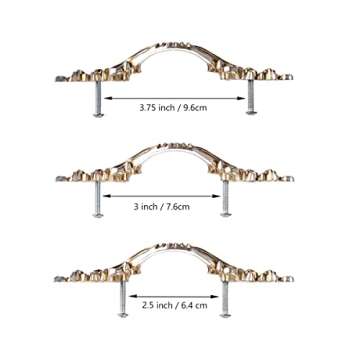 Fvstar 10pcs Antique Dresser Handles,Kitchen Cabinet Pulls,Vintage Drawer Pulls and Knobs,Furniture Cupboard Door Handles for Bathroom,2.5 inch Hole to Hole (Antique Silver)