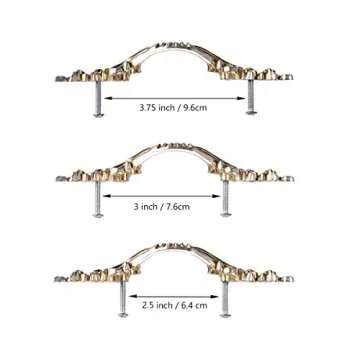 Fvstar 10pcs Antique Dresser Handles,Kitchen Cabinet Pulls,Vintage Drawer Pulls and Knobs,Furniture Cupboard Door Handles for Bathroom,2.5 inch Hole to Hole (Antique Silver)