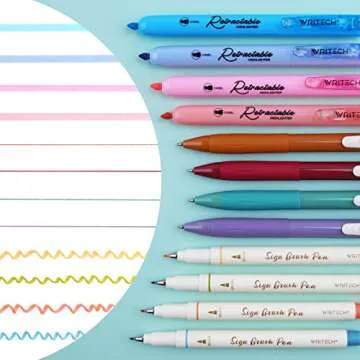 WRITECH Retractable Gel Ink Pens for Journaling & Creativity